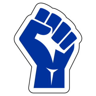 Raised Fist Sticker (Blue)